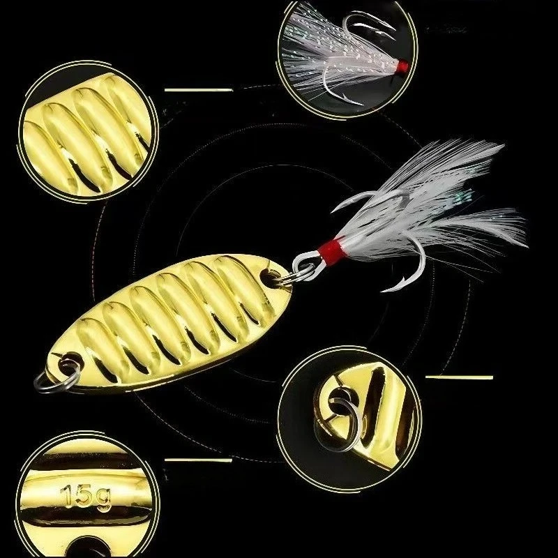 1 Uds. Cebo de lubina Artificial Luya con lentejuelas de vibración coloridas de largo alcance con capa de agua de Metal, cebo especial para cebo tembloroso - imagen 3