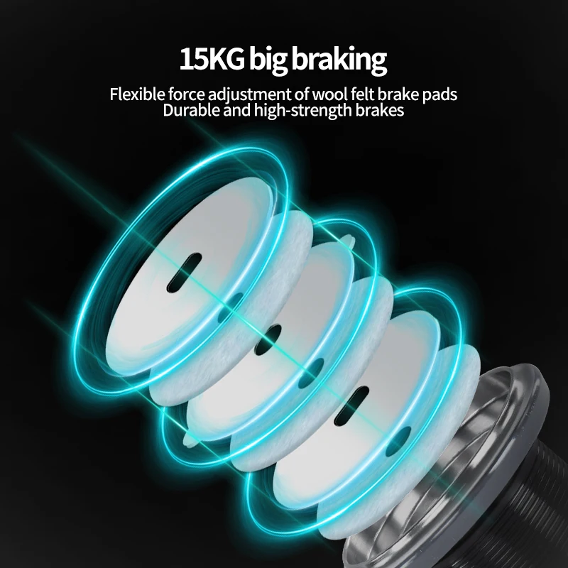 DEUKIO, recién llegado, carrete de pesca de agua salada, carretes giratorios con perilla de bola de Metal 2000-7000 3 + 1BB 5,2: 1, arrastre máximo de 15KG, carretes a prueba de agua - imagen 5