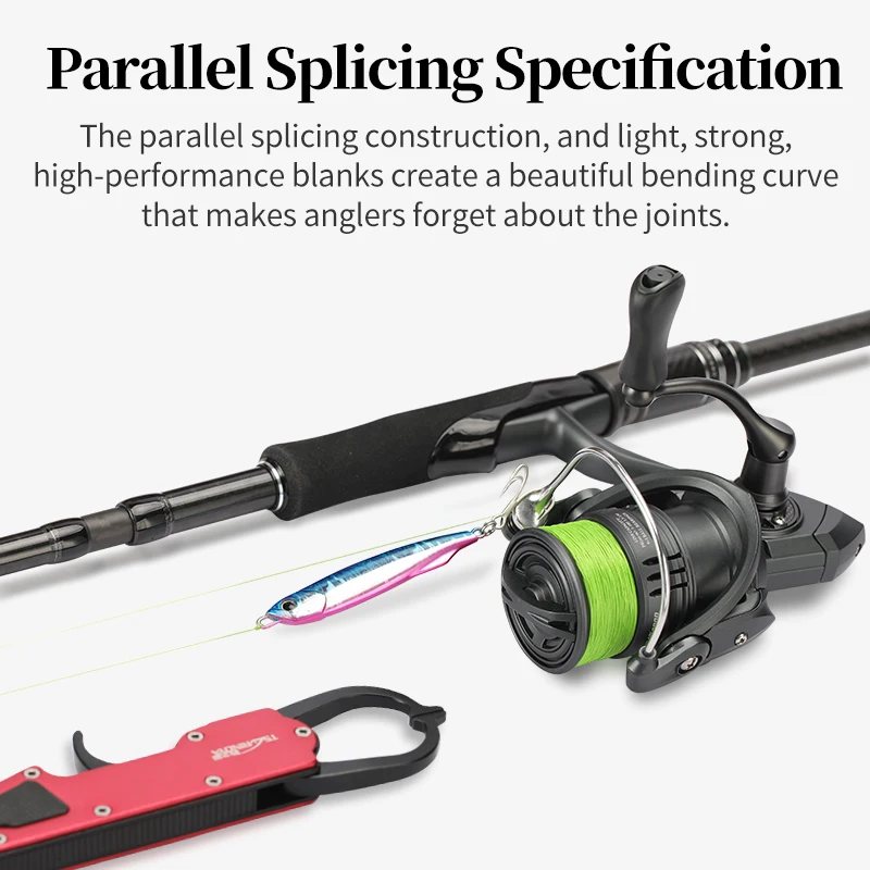 Caña de Pescar TSURINOYA PROFLEX, Serie Plegable de 5 Secciones, 2.4m, para Pesca de Lubina en Costa, Jigging, con Guías FUJI, Spinning y Casting - imagen 5