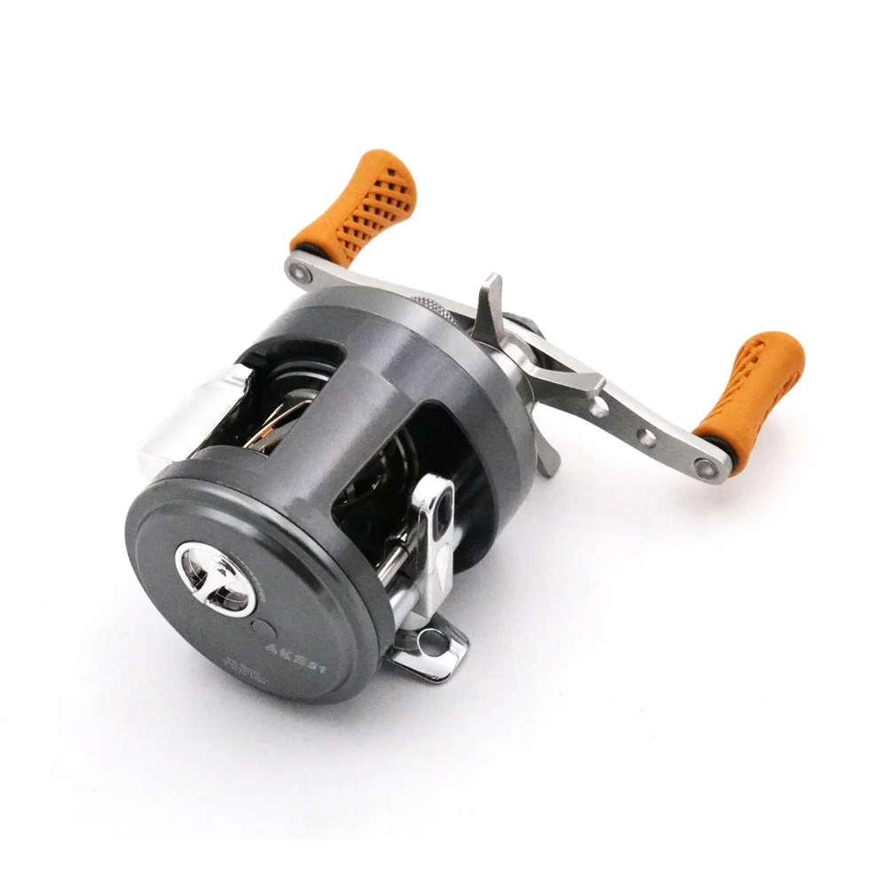 Carrete de Baitcasting AKS51, carrete de tambor de Micro objeto, todo de Metal, carrete giratorio 11 + 1BB 6,2: 1, carrete de pesca de alta velocidad, nuevo - imagen 3