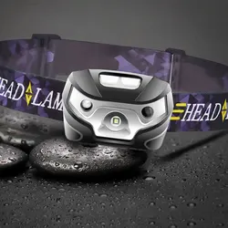 Frontal LED recargable con sensor de movimiento para pesca nocturna