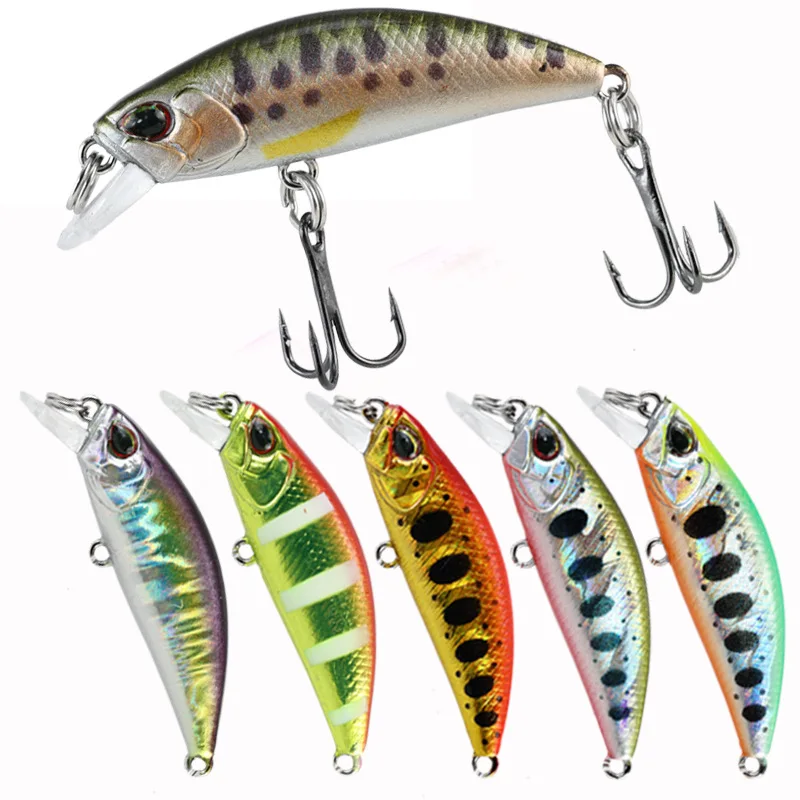 Señuelos de Pesca de hundimiento Minnow, 1 piezas, 38mm, 3,2g, cebo Artificial Mini, Wobbler, CrankBait, trucha, Lucio, lubina, accesorios de pesca - imagen 4