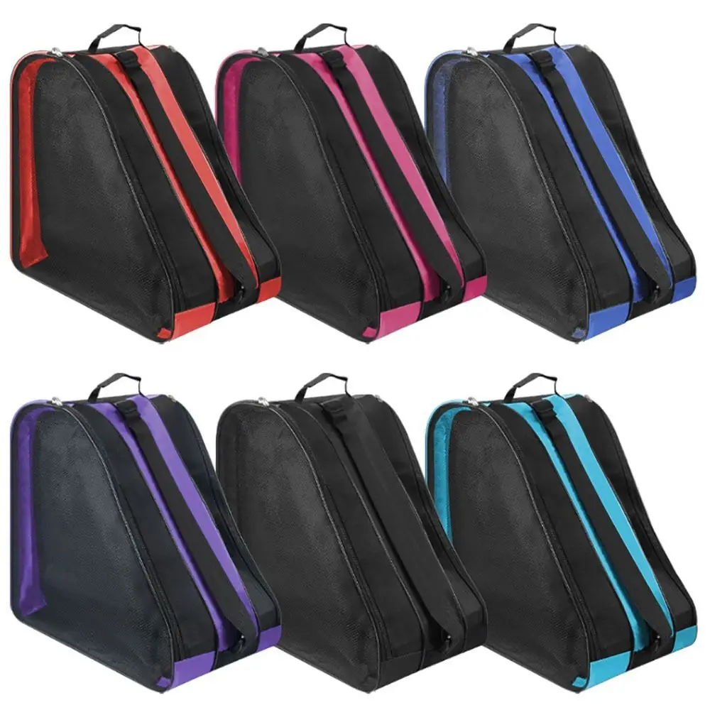 Accesorios Bolsa para patines de ruedas de gran capacidad correas ajustables transpirables funda para patines de hielo mochila para patines - imagen 3