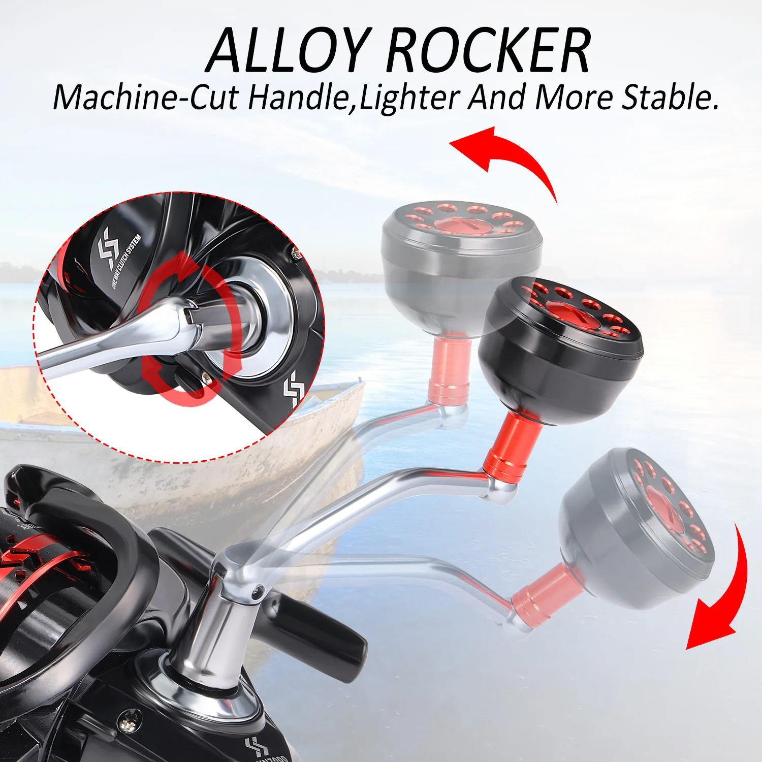 Carrete de Pesca giratorio Sougayilang 12 + 1BB, carrete de aluminio de alta resistencia, arrastre máximo de 16kg, regalo gratis, línea de Pesca de 500m - imagen 3