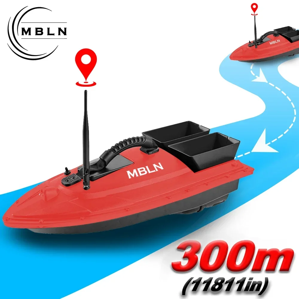 MBLN Barco de cebo para pesca de carpa, doble toldo, carga de 1,5 kg, alcance remoto de 300 m, velocidad de 1 m/s, herramienta de cebo de precisión para pescadores - imagen 2