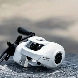 Serie AW 200, relación de engranaje 6,3: 1, arrastre máximo de 18 libras, carrete para baitcasting, para agua dulce y salada