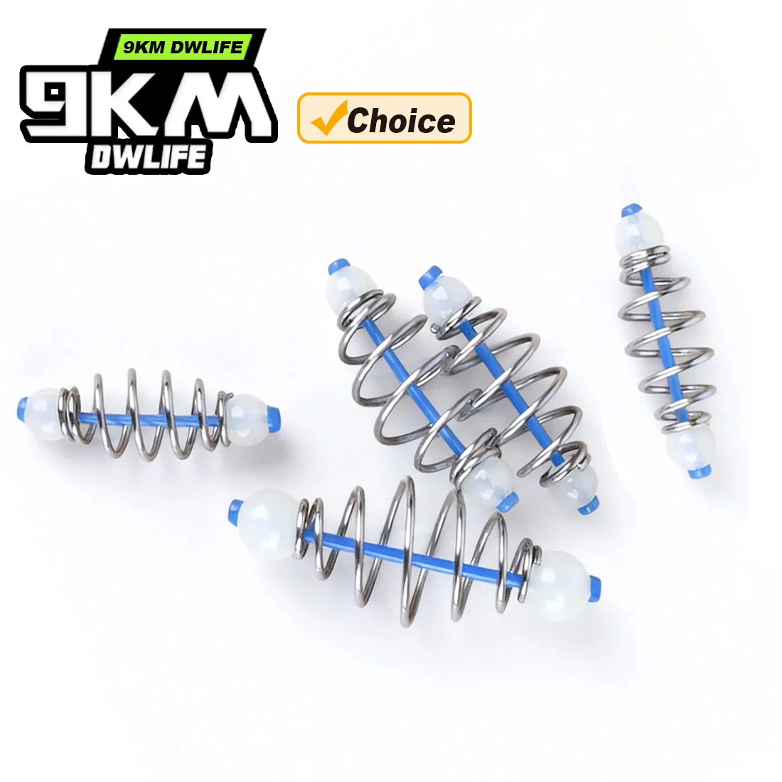 9KM Fishing Feeder Bait Cage 15pcs Stainless Steels Fishing Carp Feeder Portable Carp Fishing Lure Springs Feeder for Carp