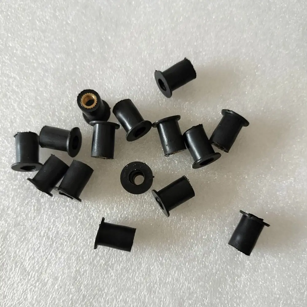 10 juegos nuevos con tornillos de acero inoxidable M5 tuercas de pozo de neopreno piezas negras accesorios tuercas de pozo de goma Kit de tuercas de pozo para exteriores - imagen 4