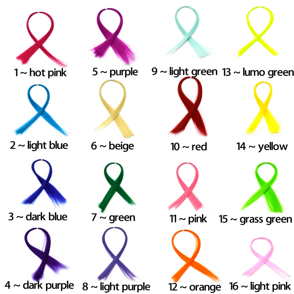 MNFT-Tinsel de cristal colorido para pesca, materiales para atar moscas, Flashabou, 0,3mm de ancho, 1 paquete - imagen 3