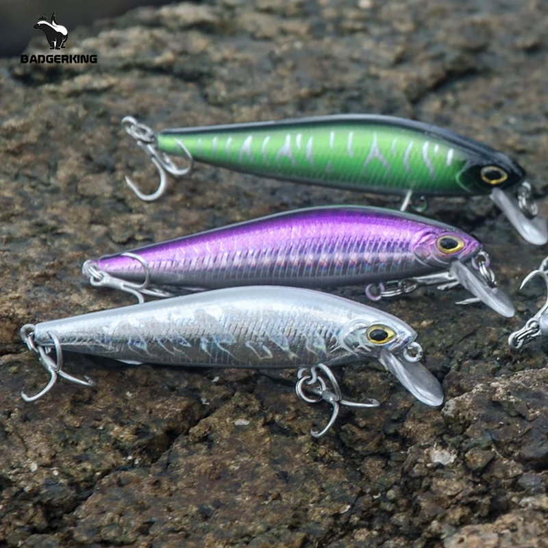 Artificial Bait for Bass Fishing, Slow Sinking Lure, Epoxy Coated Minnow, Crankbait Wobblers, High Quality - imagen 4