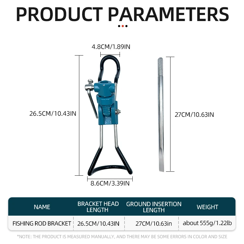 Herramientas de pesca, soportes para caña para banco, poste ajustable de 360 grados, soporte de playa, equipo de pesca - imagen 5