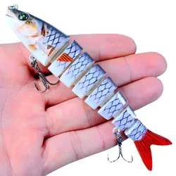 Señuelo de Pesca de pececillo multisección, 1 Uds., 13,5 cm, 19g, cebo duro Artificial, Swimbait, Wobbler realista, Crankbait, aparejos de Pesca