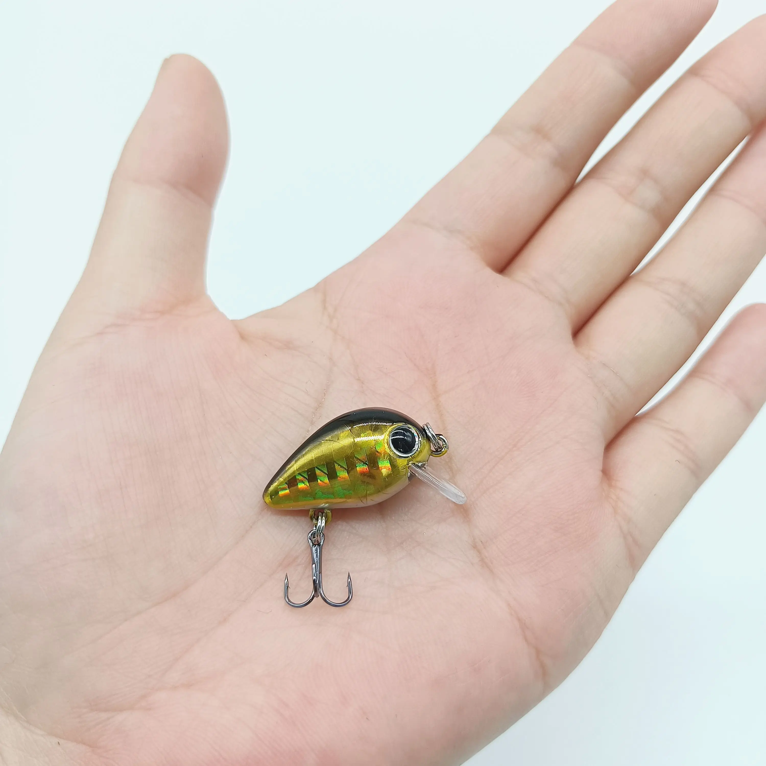 DUODUOYU-Mini Señuelos de Pesca de peces, aparejos de pesca de 1,9g/25mm, hundimiento de 0,2-1,5 m, Crankbaits de fundición larga, cebo Artificial para pececillos, 1 ud. - imagen 3