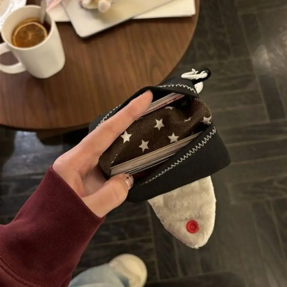 Tarjetero multiusos con forma de bola de arroz, bolsa pequeña de lona, monedero, billetera, tarjeta de dinero, bolsa de almacenamiento portátil integrada - imagen 5