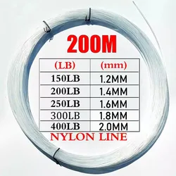 Línea Líder Nailon Súper Resistente 200m 150LB-400LB