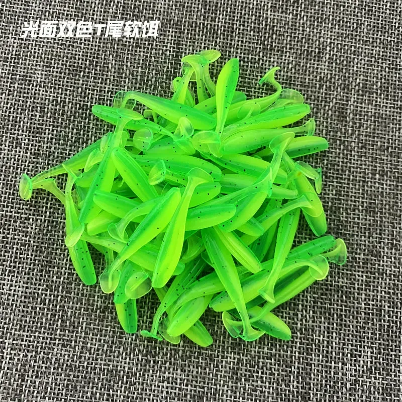 Luya cebo suave de superficie lisa, cola en T de dos colores, cebo de fundición larga, cebo simulado multicolor, alisar la boca - imagen 4