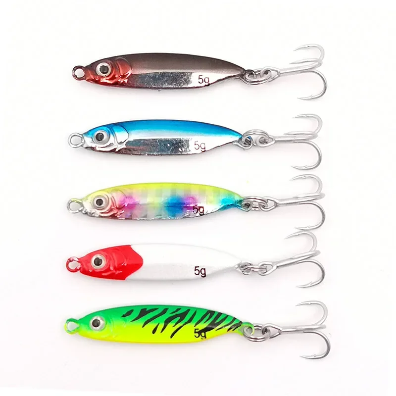 OUTKIT, novedad, 5g, 10g, 15g, señuelo de Pesca Jigging, cuchara Spinnerbait, cebo de Metal, lubina, atún, señuelos, plantilla de plomo, aparejos de Pesca para pececillos - imagen 2