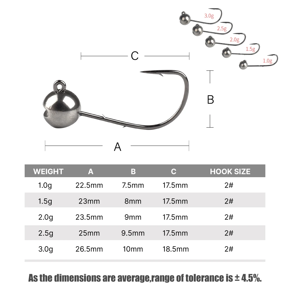 Elite TG-Kit de anzuelo con cabeza de plantilla redonda de tungsteno, 1g-3g, pesca de Jigging en caja, cebos de gusano suave, plantillas de lubina MANTIS AJING, salmón, Bream - imagen 3