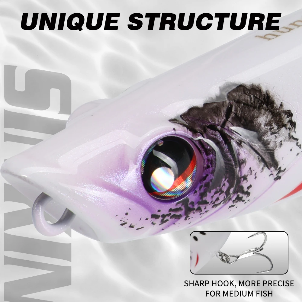 Hunthouse Pop Walker lápiz señuelo de pesca flotante cebo duro Topwater 90mm/11,6g superficie Popper WTD aparejos de pesca de lubina de agua salada - imagen 5