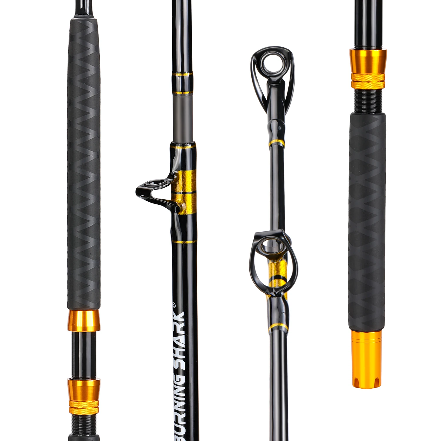 Sougayilang, 2 secciones, 1,8 m, caña de pescar Jigging, caña de pescar de mar, caña de pescar pesada, arrastre máximo, 20Kg, agua salada convencional - imagen 2