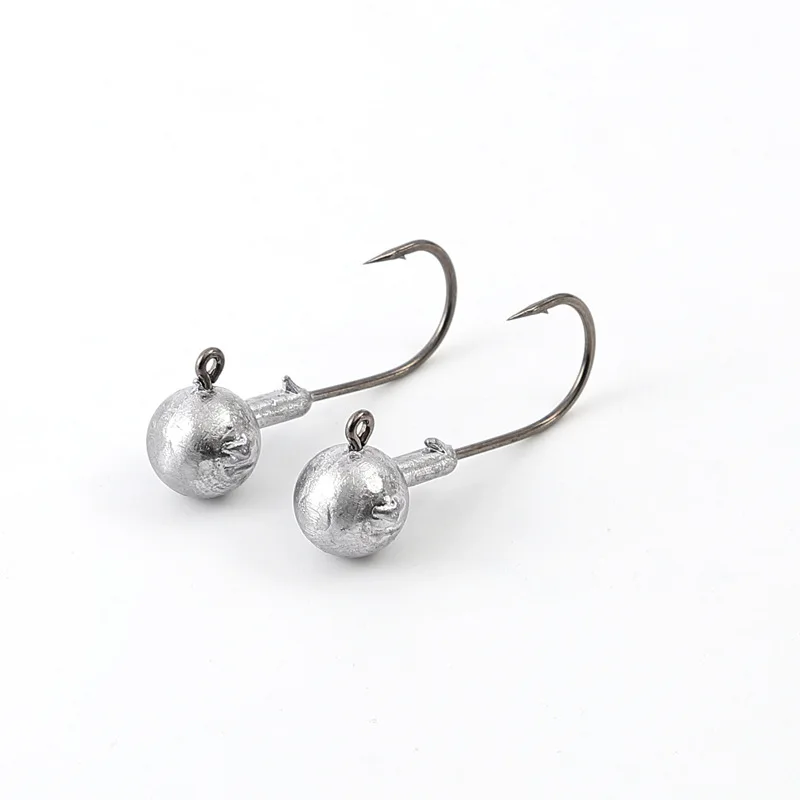 Anzuelos de pesca de 2g, 3g, 5g, 10g, anzuelos con cabeza de manivela, plantilla con cabeza de acero de alto carbono, cebo duro, accesorios de aparejos de pesca de gusano suave - imagen 5