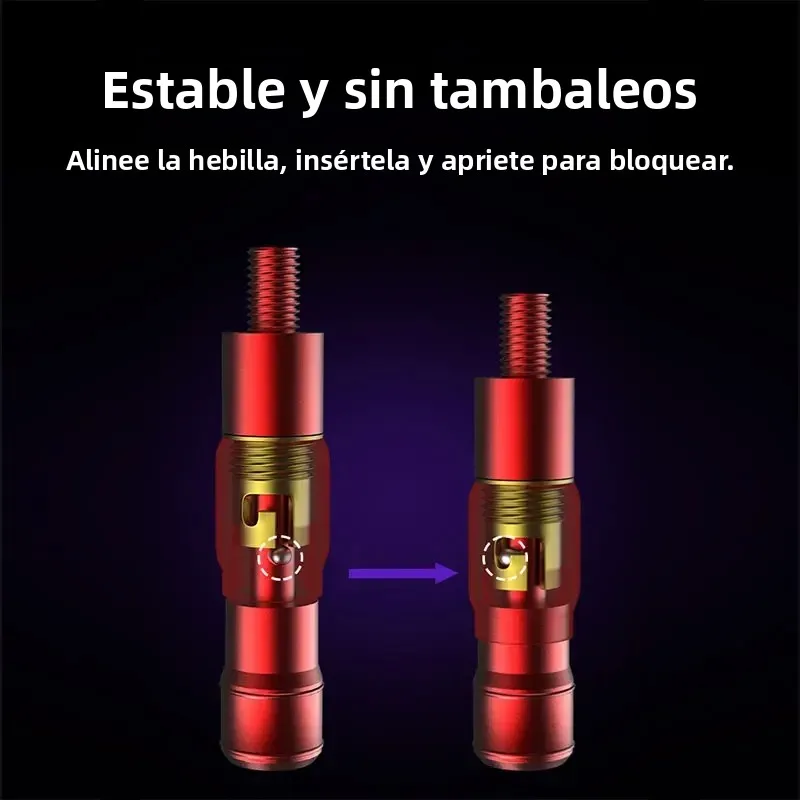 Adaptador de cabeza de red de aterrizaje para niños, conector de cabeza de red de instalación rápida antirotación, accesorios de pesca, interfaz Universal de 8mm - imagen 4