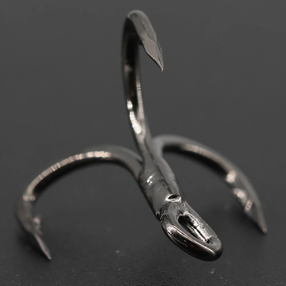 ORJD-anzuelos de pesca de acero de alto carbono, anzuelos triples de níquel negro, 5 piezas, 6x, 2 #4 #6 #8 # - imagen 5