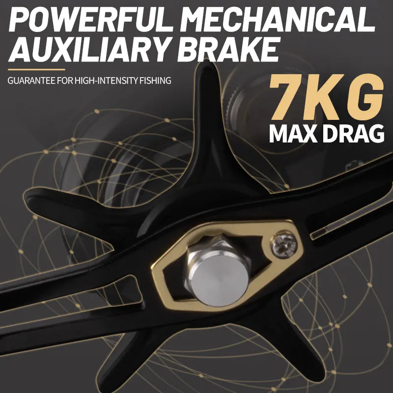 Carrete de pesca DEUKIO 195g ultraligero Baitcasting 7,5:1 relación de engranaje 4 + 1BB 7KG potencia de arrastre Baitcaster agua salada agua dulce - imagen 4