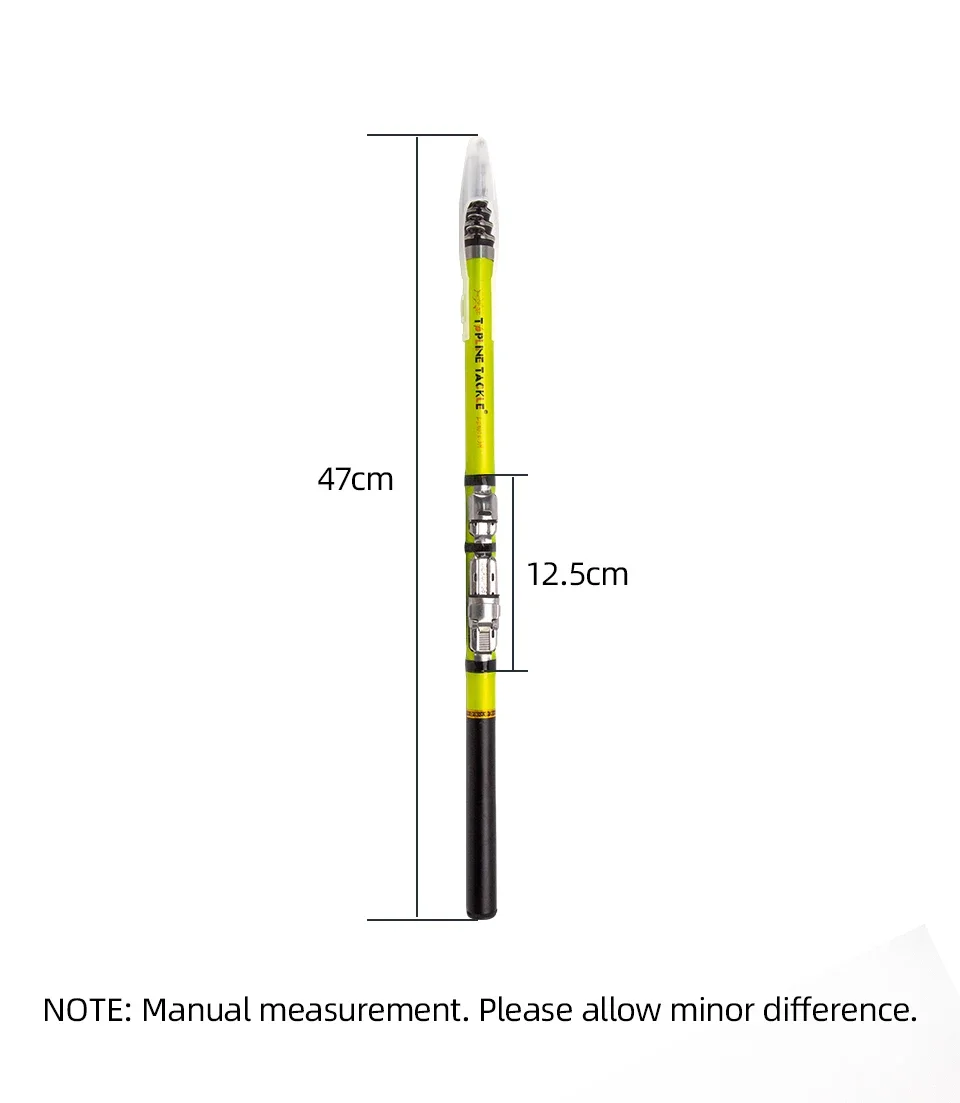 Caña de pescar con mosca blanca, aparejos de pesca ultraligeros de fibra de carbono, equipo de lanzamiento de fibra de vidrio y roca, 2,1 m, 3m, 1 ud. - imagen 4