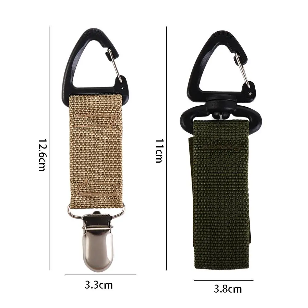 Mosquetón para acampar, hebilla para cinturón, equipaje, sombrero de viaje, Clip para sombrero de paja, mochila, gancho para llave, Clip elástico para sombrero, correa ajustable para bolso - imagen 5