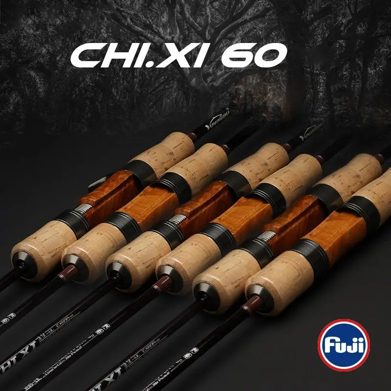 Mavllos CX-60 caña de pescar giratoria señuelo 1,5-8g línea 1-6lb anillo guía FUJI acción rápida punta UL caña de fundición de carbono ligera