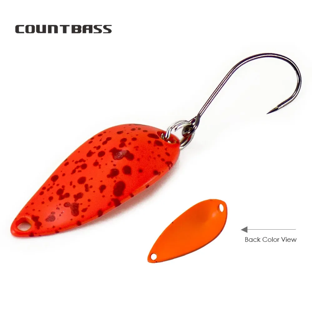 COUNTBASS 3/32oz 2,5g cucharas de trucha con anzuelo sin púas colores UV cebos de pesca Lucio señuelos de pescador - imagen 4