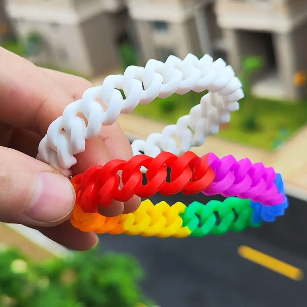 Pulsera hueca de silicona para fanáticos del baloncesto, brazalete de arcoíris impermeable, encanto de lujo, joyería coreana, regalo - imagen 2