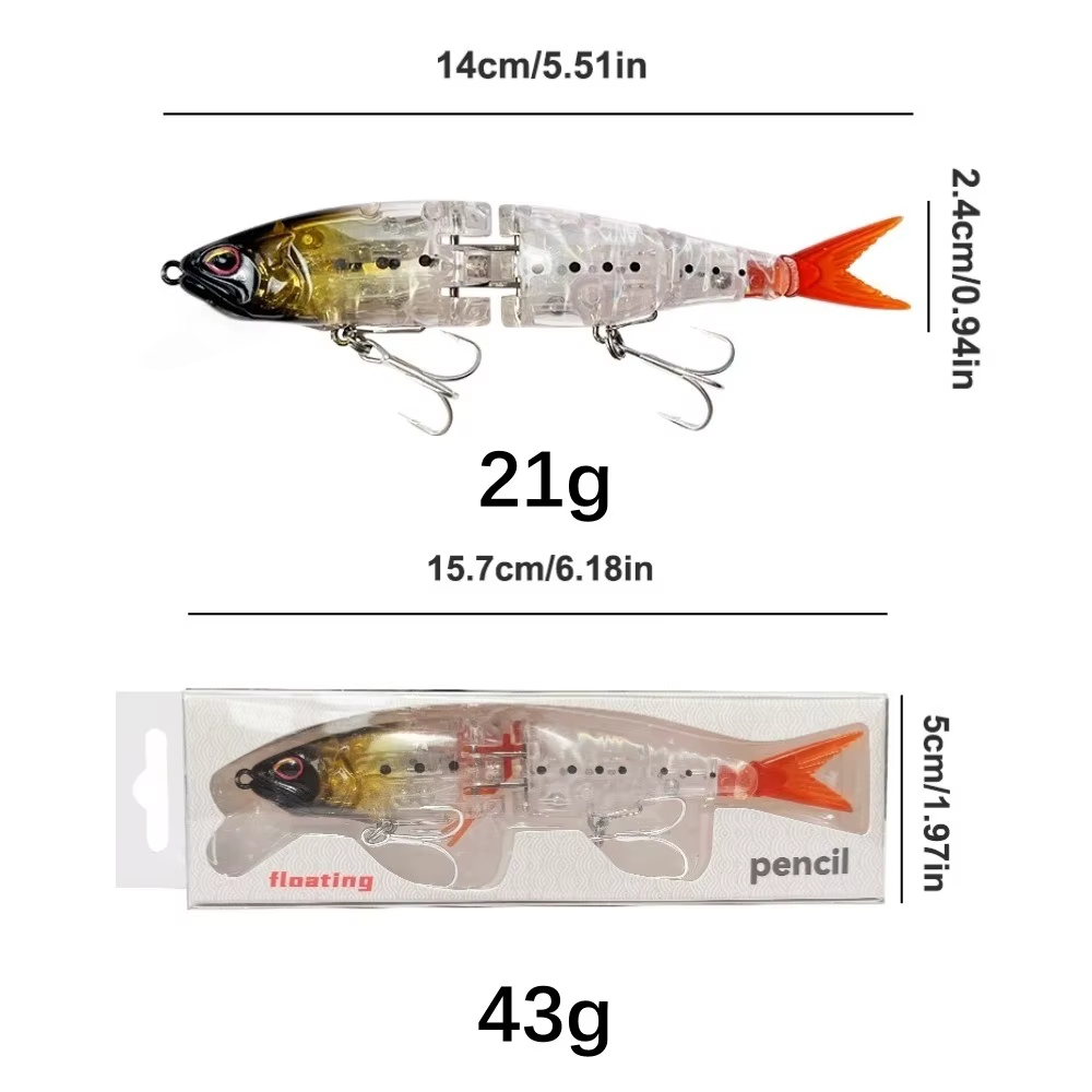 Señuelo articulado Swimbait – Cebo duro para lubina y lucio - imagen 2