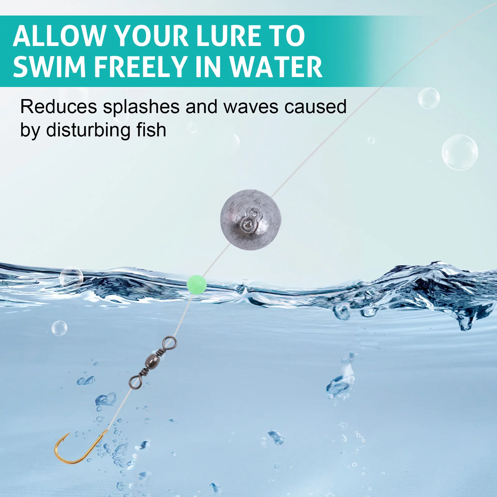 Goture-plombos de bola redonda para pesca, con caja de almacenamiento, Kit de pesas de tiro directo de 3 tamaños, plomos de plomo para huevos para agua dulce y salada - imagen 4