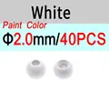 2.0mm White 40pcs