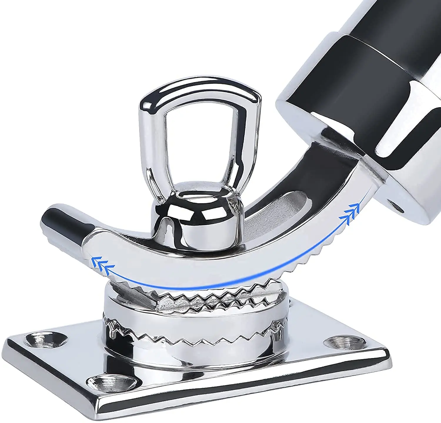 Soporte de caña de pescar de acero inoxidable, montaje en cubierta, yate ajustable, soporte de tubo de caña de pescar, accesorios para barcos marinos - imagen 3