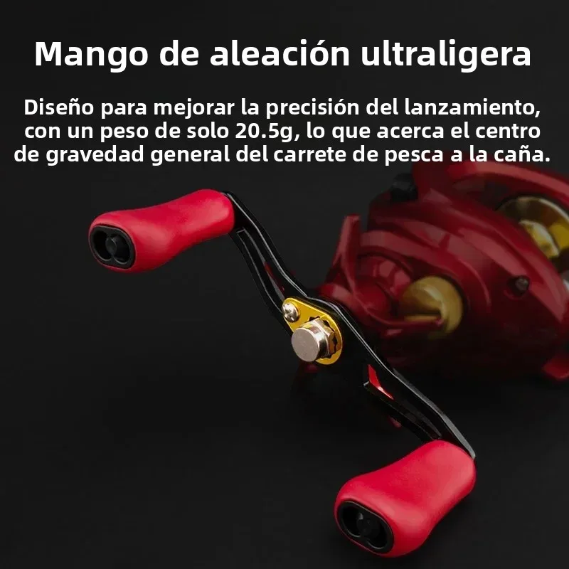 Carrete Baitcasting Huidiao – Freno magnético N48 7,2:1 para señuelo - imagen 5
