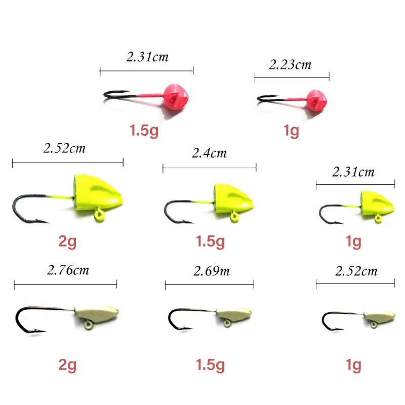 Anzuelos luminosos con púas, cebo duro de gusano blando, accesorios de pesca, 10 unids/lote - imagen 2
