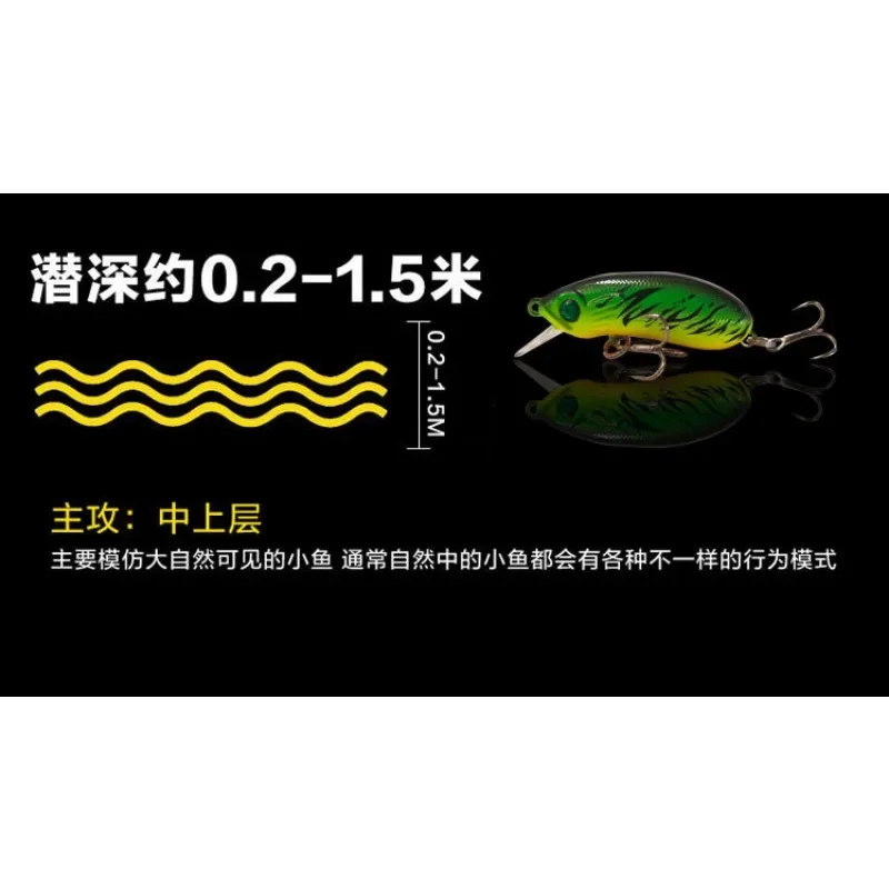 Luya-Cebo de pez Mandarín de hundimiento lento, cebo biónico de lubina, Grouper, pequeño, gordo, 10g - imagen 4