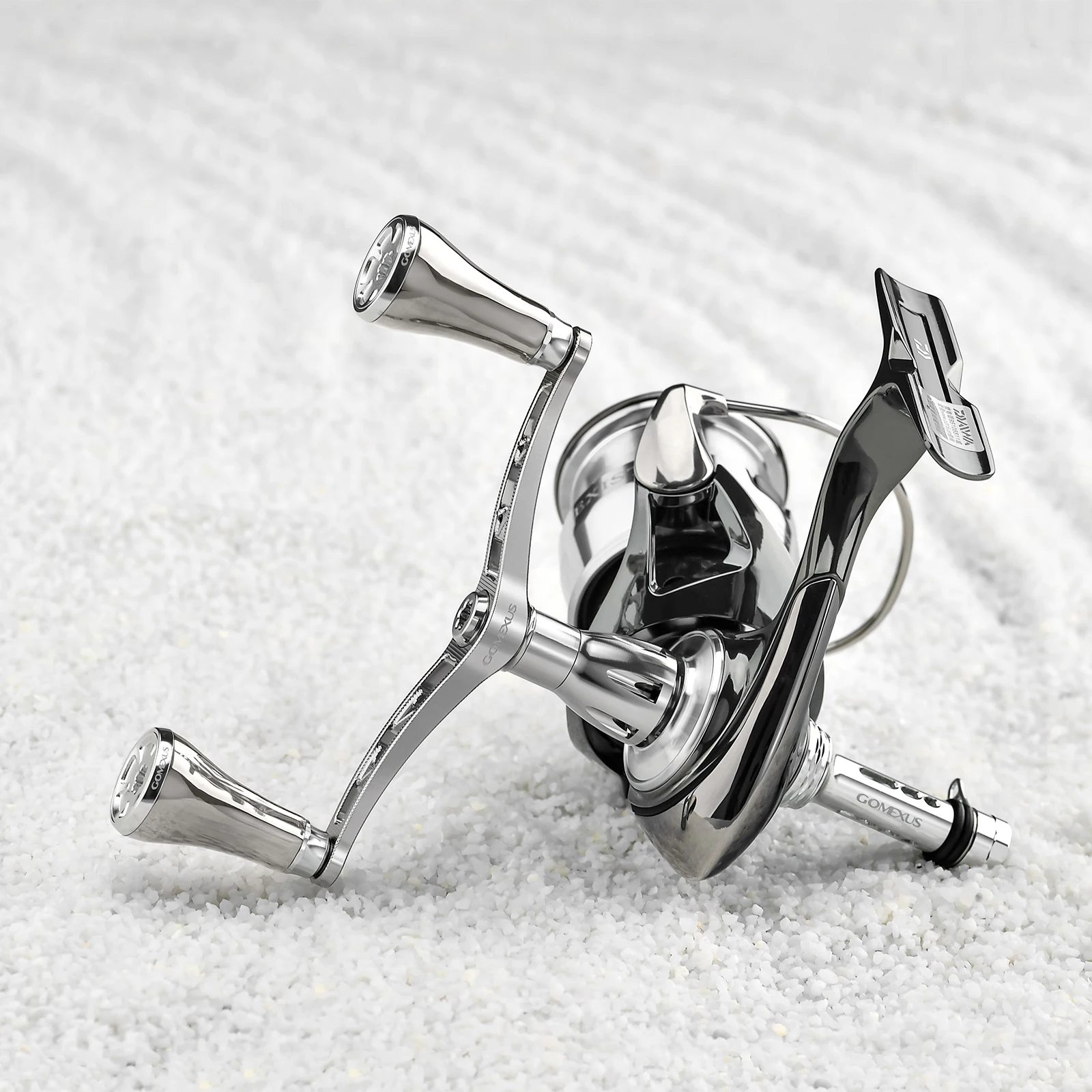 Gomexus-mango doble de Metal Eging para carrete giratorio Daiwa, soporte de carrete con mango de sintonización de 98mm, Exist, certate Morethan, Luvias - imagen 5