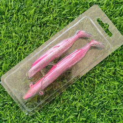 MUKUN nuevo señuelo pececillo negro pesca de mar lubina señuelo suave Wobblers Jig cebo señuelos artificiales manivela anzuelo aparejos de pesca 12,5 cm 23g