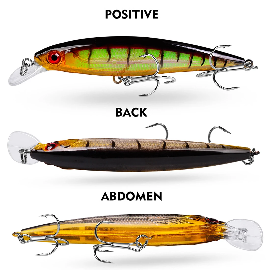 Señuelos de pesca FishTrip, 11cm/13,4g, señuelo de pececillo Topwater, cebo duro para lubina, Walleye, trucha, salmón, Steelhead, Lucio del Norte - imagen 4