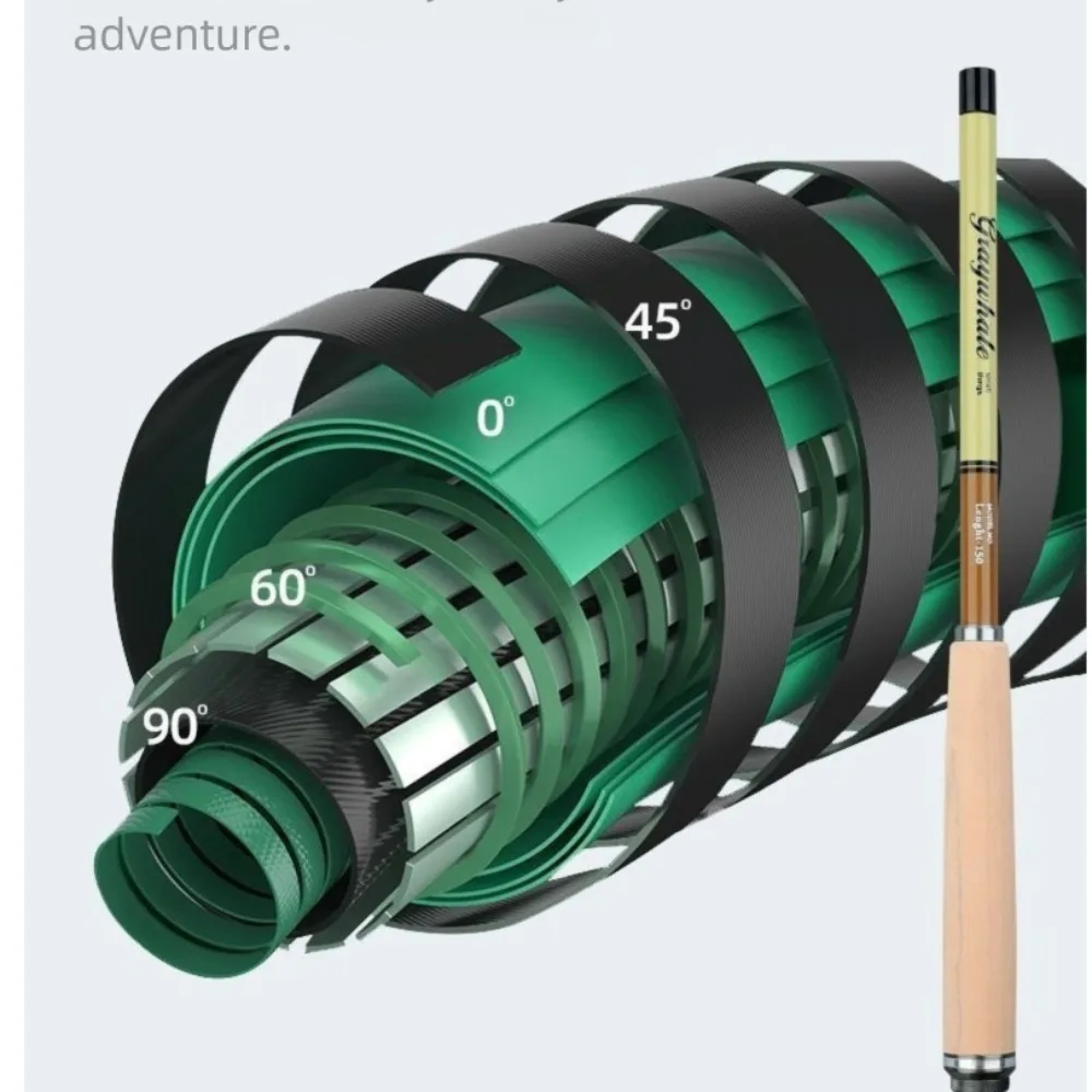 Caña de pescar ultracorta de 26CM de longitud, caña de pescar de fibra de carbono de diseño duro ultraligera, rango de 0,8-2,4 m, fibra de carbono - imagen 4