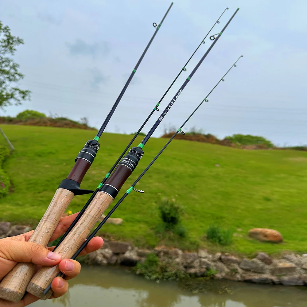 Caña de pescar portátil de 1,68 y 1,8 m, caña de carbono de larga distancia, caña de pescar giratoria ligera para Jigging para peces en miniatura - imagen 5