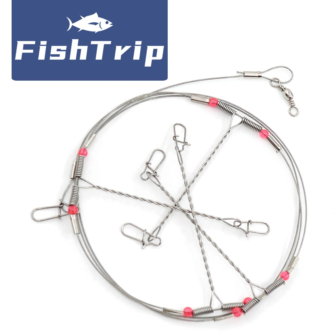 FishTrip Aparejo de Fondo con Giratorio – Acero Inoxidable y Tándem - imagen 5
