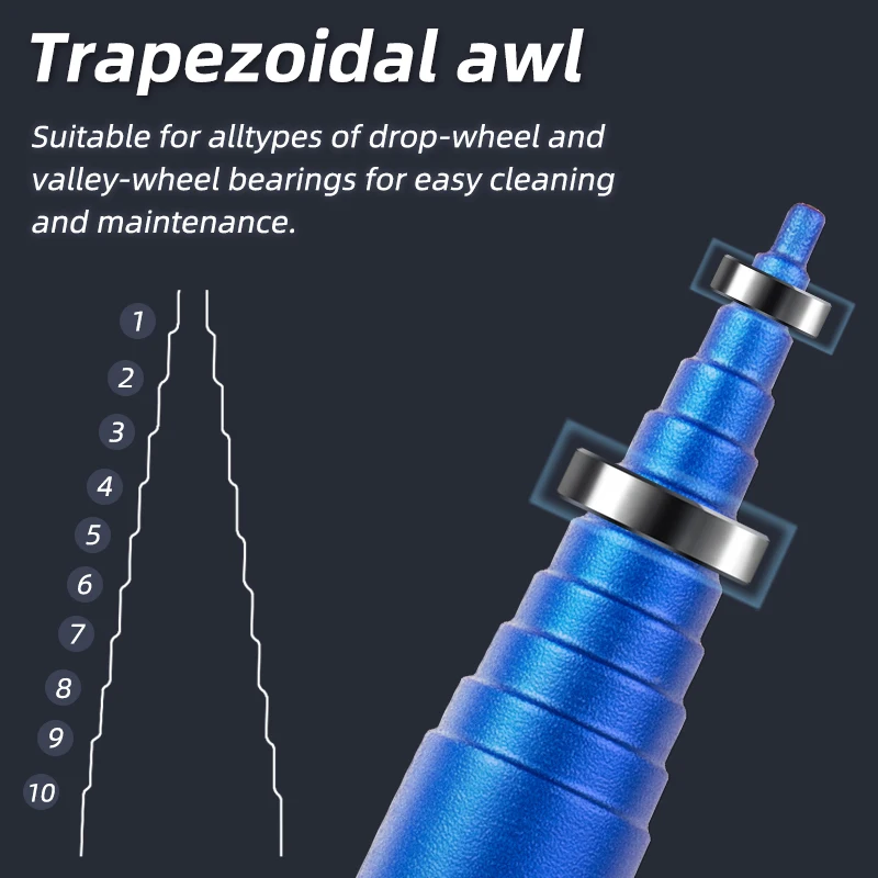 Herramienta de pesca, equipo de mantenimiento de carrete de pesca, carrete giratorio de Baitcasting, herramienta removedora de pasadores de rodamiento, Kit de llave de desmontaje de carrete - imagen 5