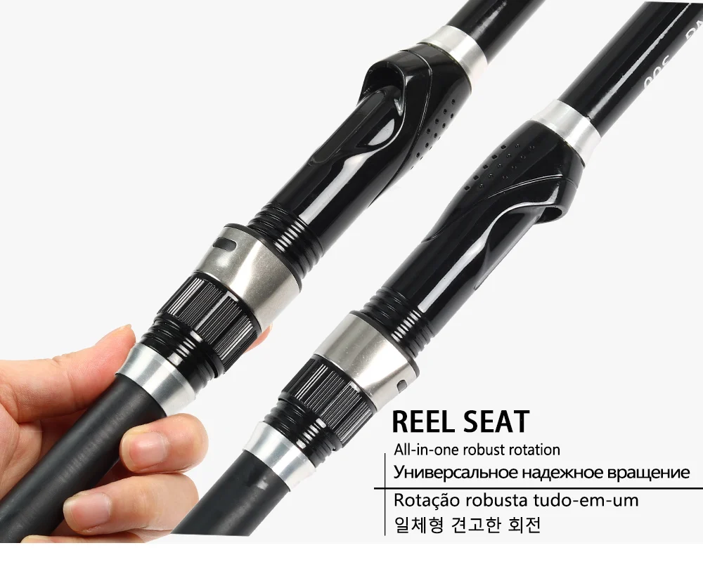 JOSBY-caña de pescar telescópica giratoria, accesorio portátil de 1,5 M, 1,8 M, 2,1 M, 2,4 M, 2,7 M, 3,0 M, FRP para bote de viaje de agua salada, Mini polo - imagen 3