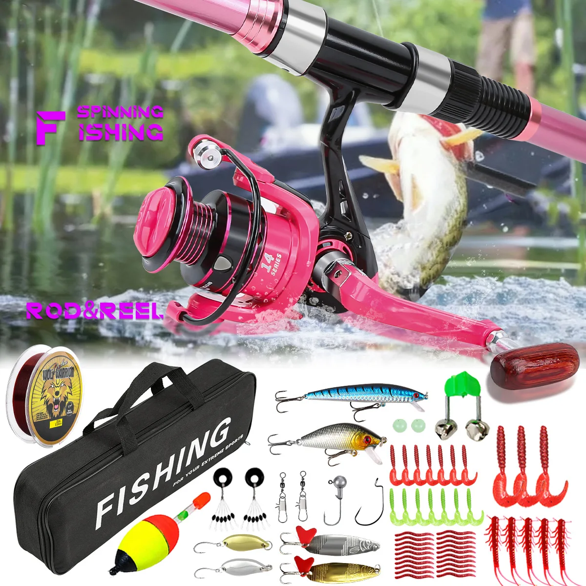 Kit completo de pesca con todos los accesorios