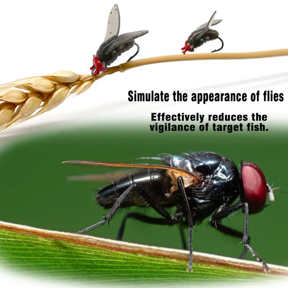15 unids/caja cebo de pesca con mosca biónico cebo de anzuelo suave realista agregar equipo de pesca atractivo de peces para salmón, trucha - imagen 4